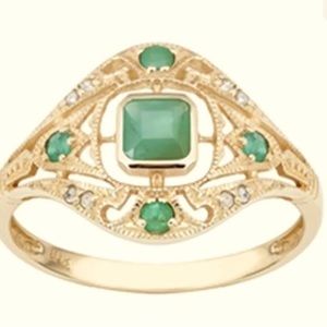 Gold Plated Vintage Style Jewelry Ring